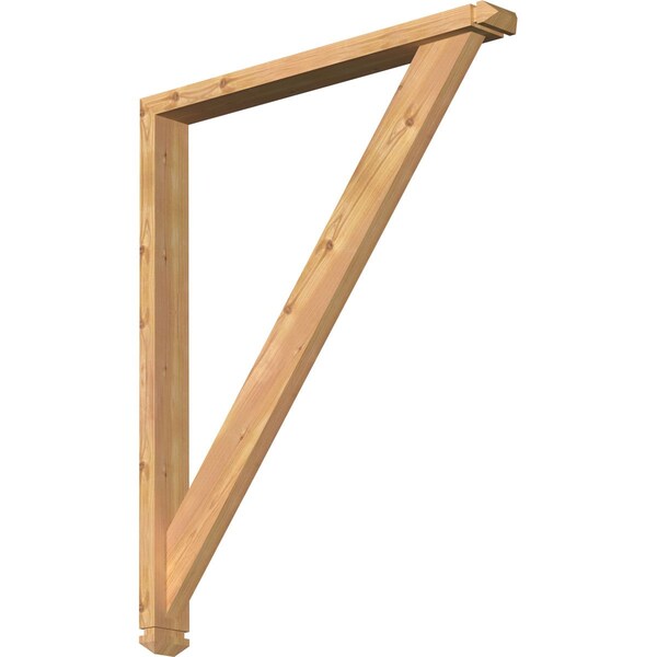 Ekena Millwork Traditional Arts and Crafts Smooth Bracket w/ Offset Brace, Western Red Cedar, 3 1/2"W x 32"D x 40"H BKT0402X32X40TRA03SWR - main
